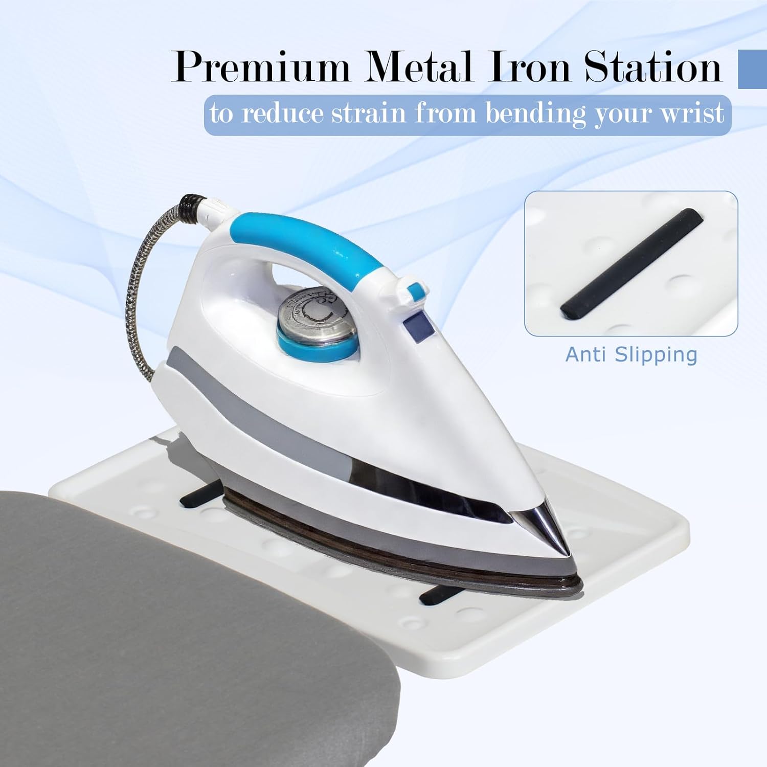 Ironing Board 48" X 13" with Safety Iron Rest Height Adjustable Iron Table Features Reinforced