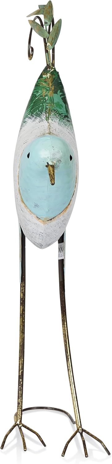 Alpine Corporation MCC702 Head-Down Metal Bird Outdoor Statue, Animal Décor for Patio, Lawn &