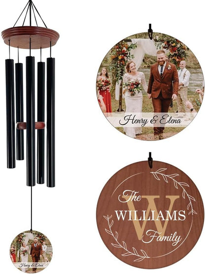 ASTARIN Personalized Wind Chimes Outdoor Deep Tone,35'' Customized Memorial WindChimes for Loss of