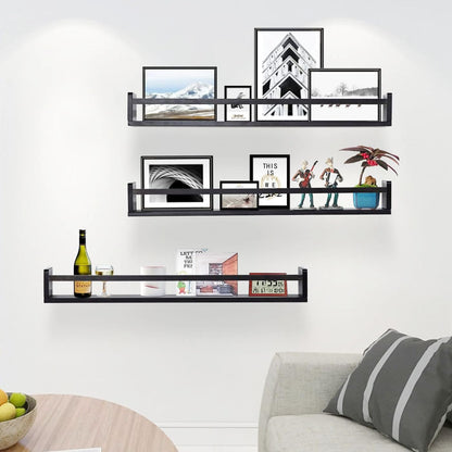 AZSKY Black Nursery Bookshelves for Wall Hanging Kids Bookshelf Baby Book Shelf Organizer Wall