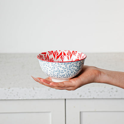 Ceramic Dessert Bowls Set - 12 Oz Small Cereal Bowls 4.75 Inch Ice Cream Bowl for Fruit, Snack