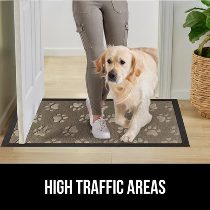 GORILLA GRIP 100% Waterproof All-Season WeatherMax Doormat 35x23, US Designed Natural Rubber, Stain