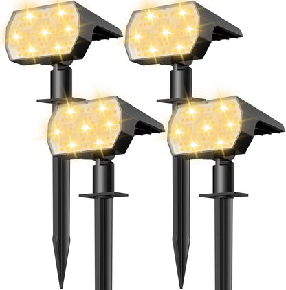 NYMPHY Solar Lights Outdoor Waterproof IP68, 56 LED 3 Lighting Modes Solar Powered Garden Yard Spot