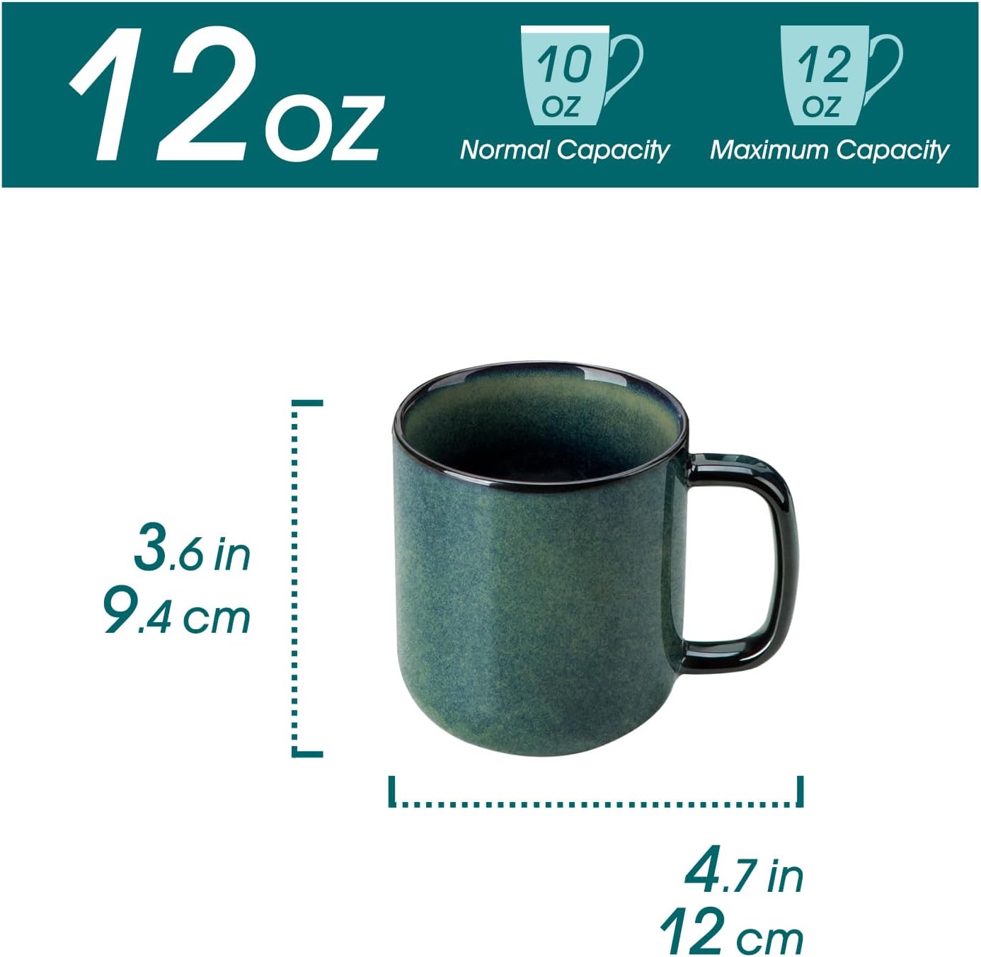 vancasso STARRY Coffee Mugs Set, 12 oz Ceramic Coffee Cups for Latte Hot Tea Cappuccino Cocoa Milk