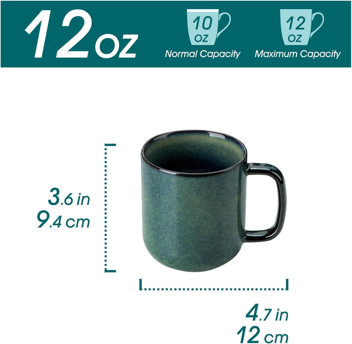 vancasso STARRY Coffee Mugs Set, 12 oz Ceramic Coffee Cups for Latte Hot Tea Cappuccino Cocoa Milk