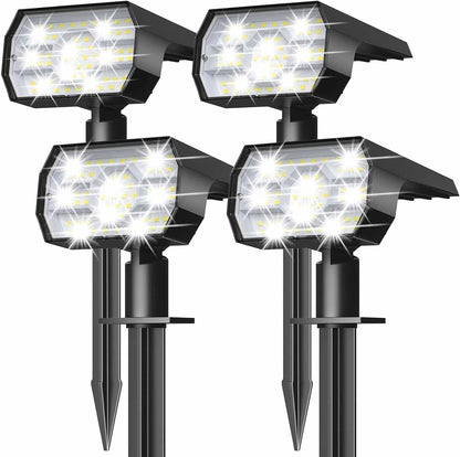 NYMPHY Solar Lights Outdoor Waterproof IP68, 56 LED 3 Lighting Modes Solar Powered Garden Yard Spot