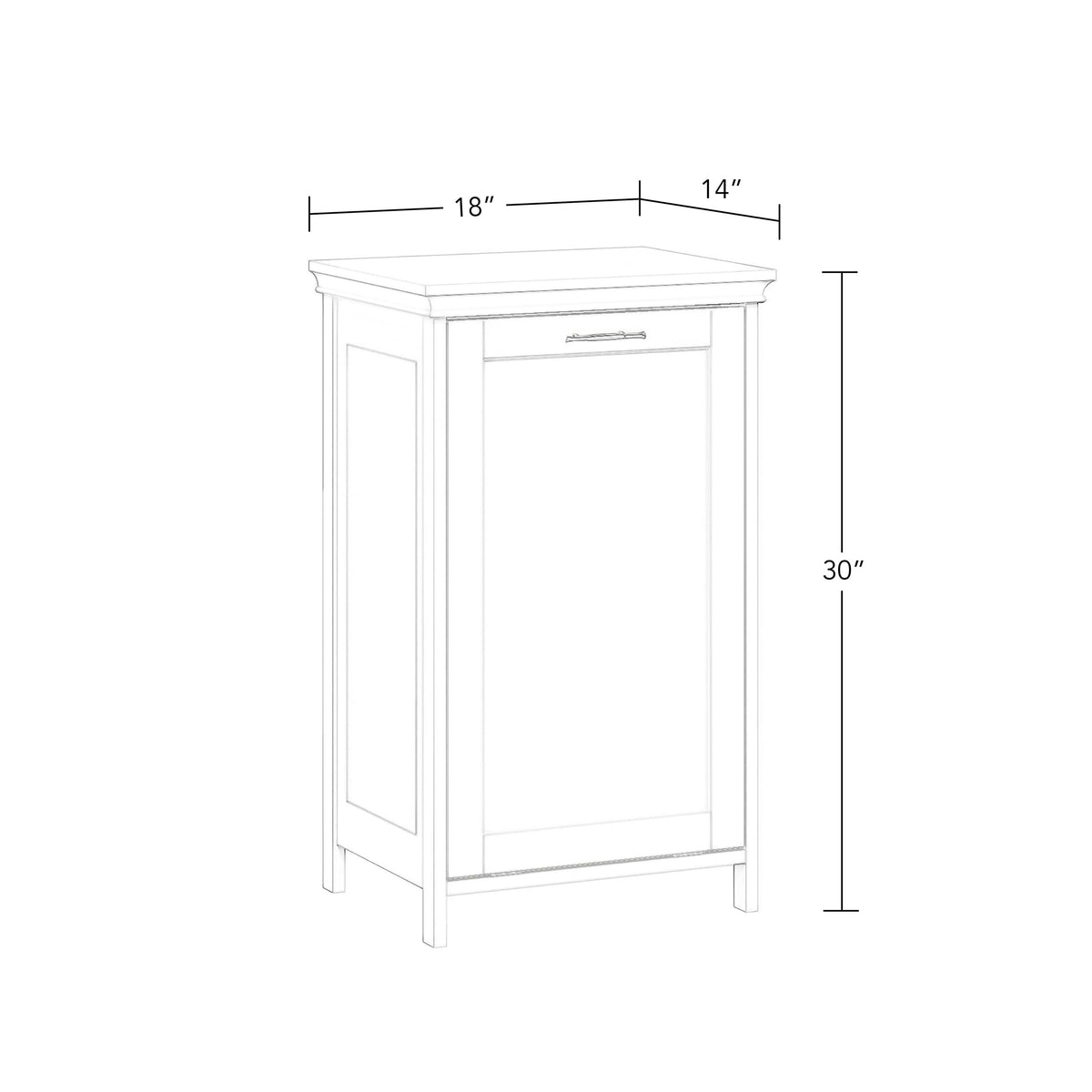 RiverRidge Somerset Tilt-Out Laundry Hamper, White