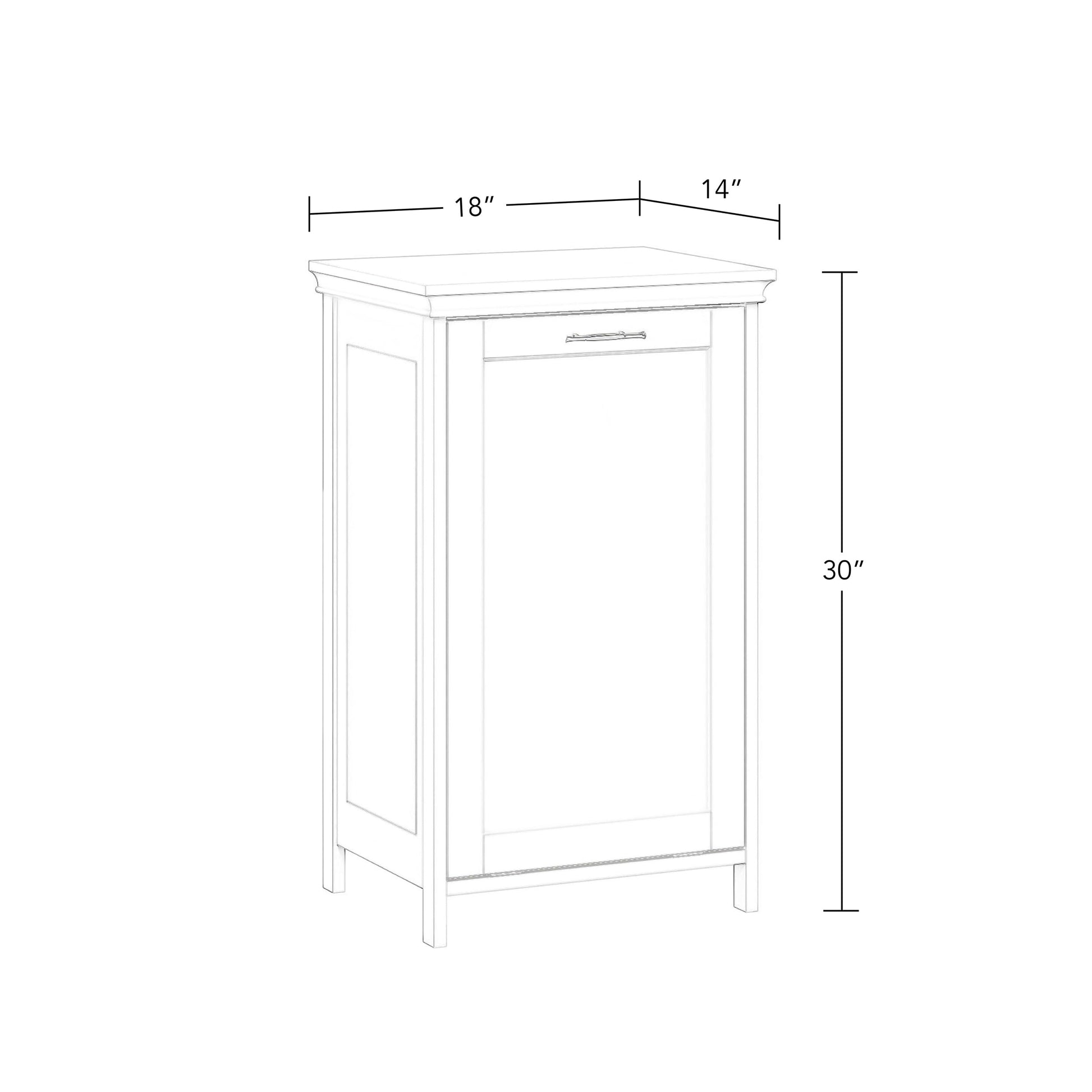 RiverRidge Somerset Tilt-Out Laundry Hamper, White