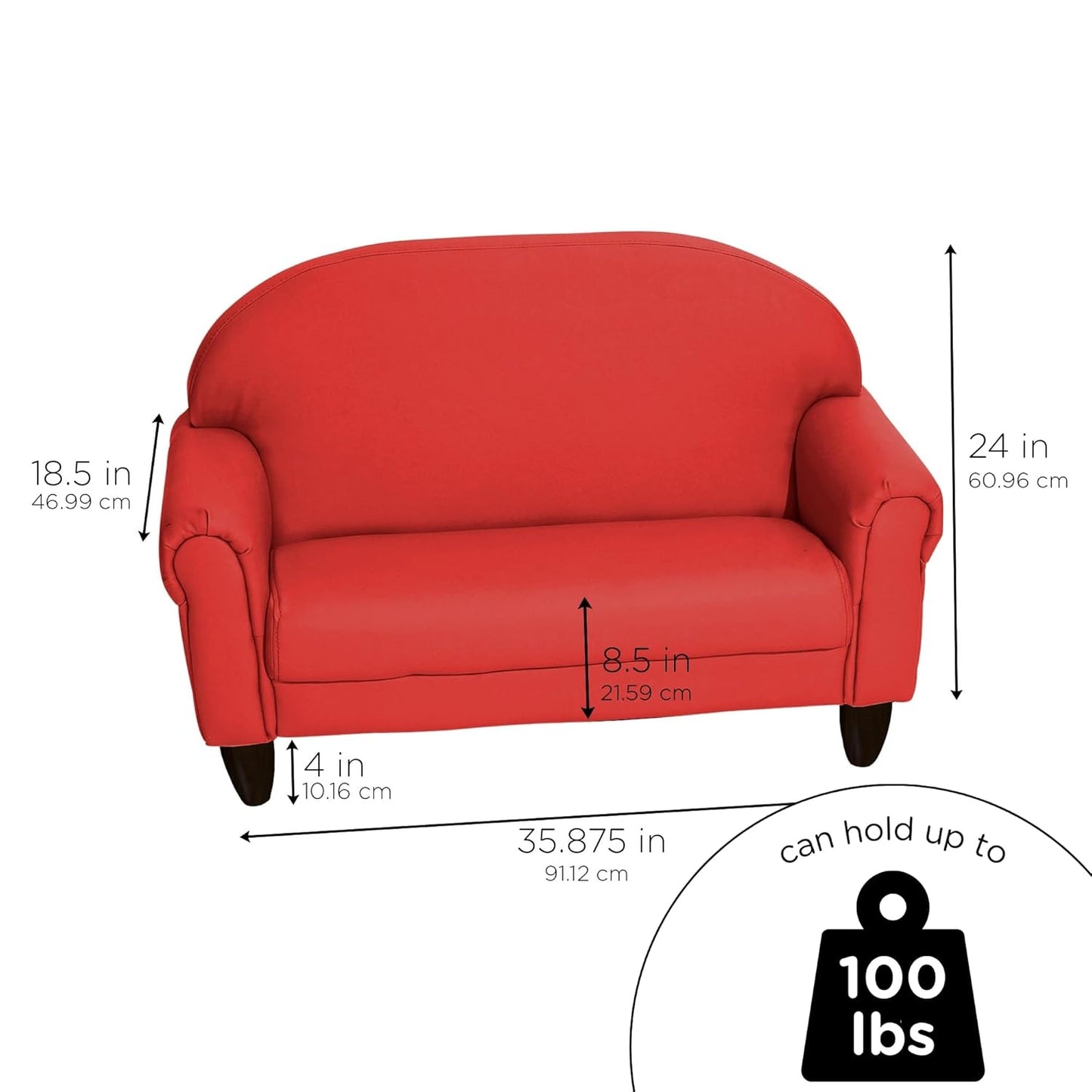 Children's Factory As We Grow Toddler Sofa, Flexible Seating for Daycare or Preschool, Kids Reading