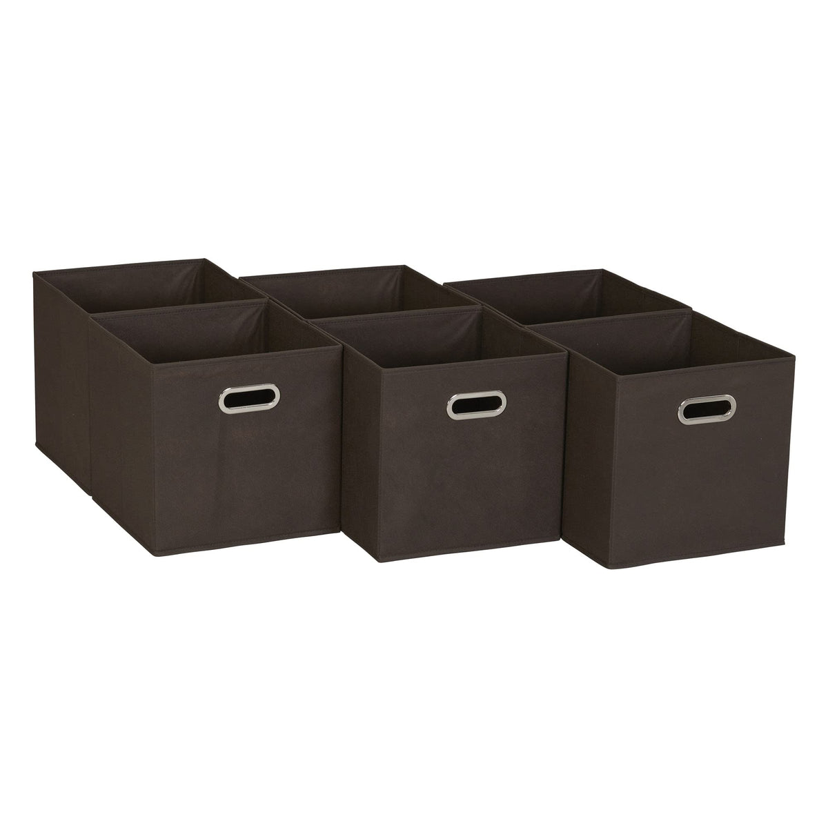 Household Essentials Fabric Storage Bins in Strong Poly‑Woven Fabric with Sturdy Chipboard Sides