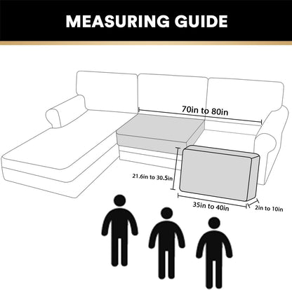 PrinceDeco Velvet Couch Cushion Cover Soft Stretch Cushion Slipcover for Chair Loveseat Sofa