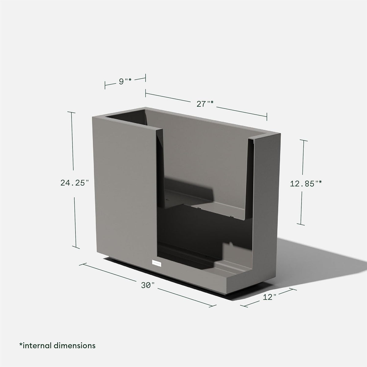 Veradek Block Series Span Plastic Planter - Tall Rectangular Planter for Indoor or Outdoor