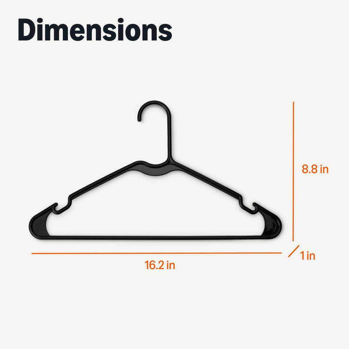 Amazon Basics Space Saving Plastic Clothes Hangers, Sturdy Closet Organizer for Shirts and Jackets