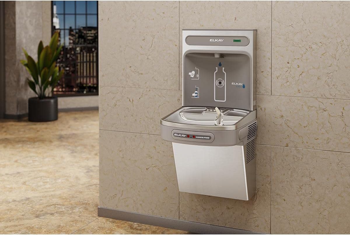 Elkay EZO8WS EZH2O Refrigerated Single Drinking Fountain with Bottle Filling Station and Hands Free