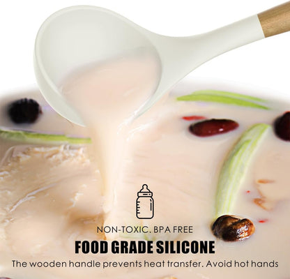 Silicone Cooking Utensils Set - 446°F Heat Resistant Silicone Kitchen Utensils for Cooking,Kitchen