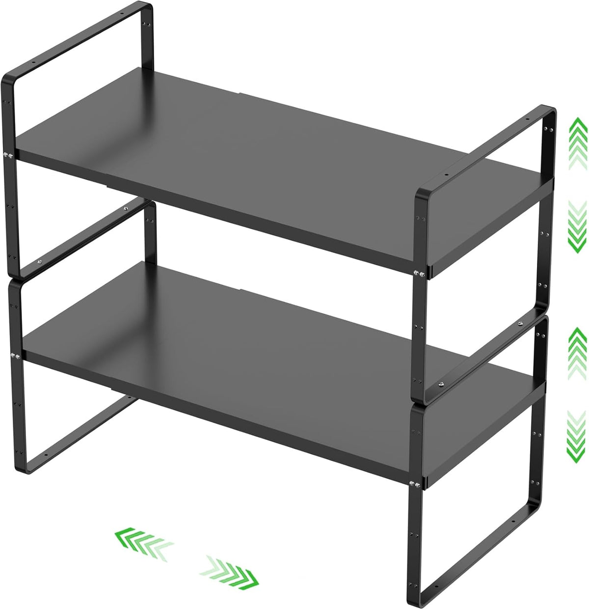 Expandable Cabinet Storage Shelf Stackable Organizer Rack for Kitchen Bathroom Pantry Spice
