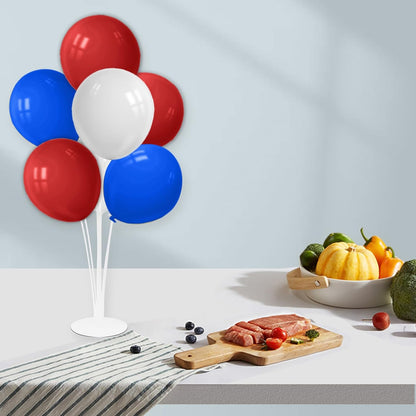 Red White and Blue Balloon Stand Centerpiece Table Decorations for 4th of July Father's Day
