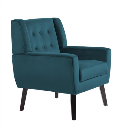 UIXE Accent Chair, Velvet Upholstered Armchair for Living Room, Modern Club Arm Chairs Comfy Single