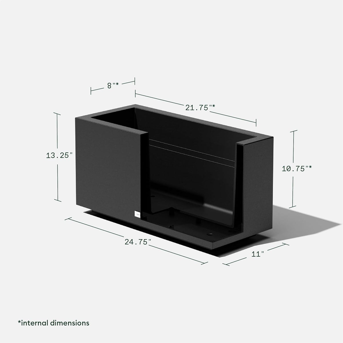 Veradek Block Series Long Box Planter - Large Rectangular Planter for Indoor or Outdoor Patio/Porch