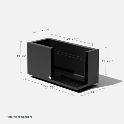Veradek Block Series Long Box Planter - Large Rectangular Planter for Indoor or Outdoor Patio/Porch