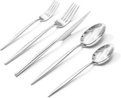 KINGSTONE Silverware Set, 20-Piece Flatware Set Cutlery Set Premium 18/10 Stainless Steel