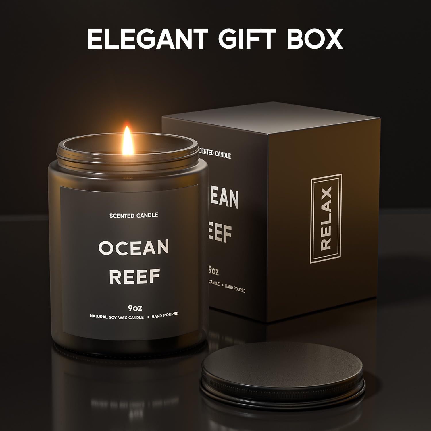 Ocean Reef Candle, 9oz Scented Candle for Men, Scented Candles for Home, Gifts for Men