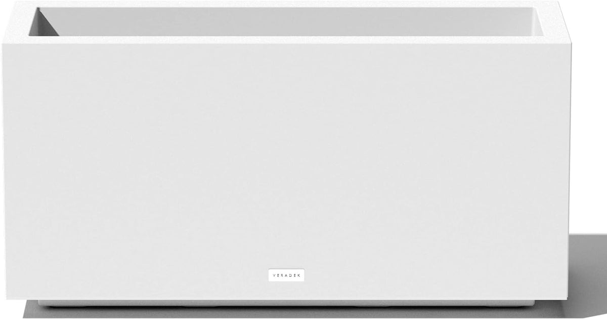 Veradek Block Series Long Box Planter - Large Rectangular Planter for Indoor or Outdoor Patio/Porch