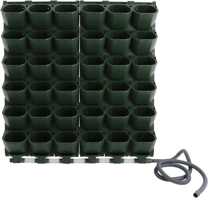36 Pockets Hanging Planter Bags, Vertical Wall Mounted Plant Planting Grow Bags, Stackable Wall