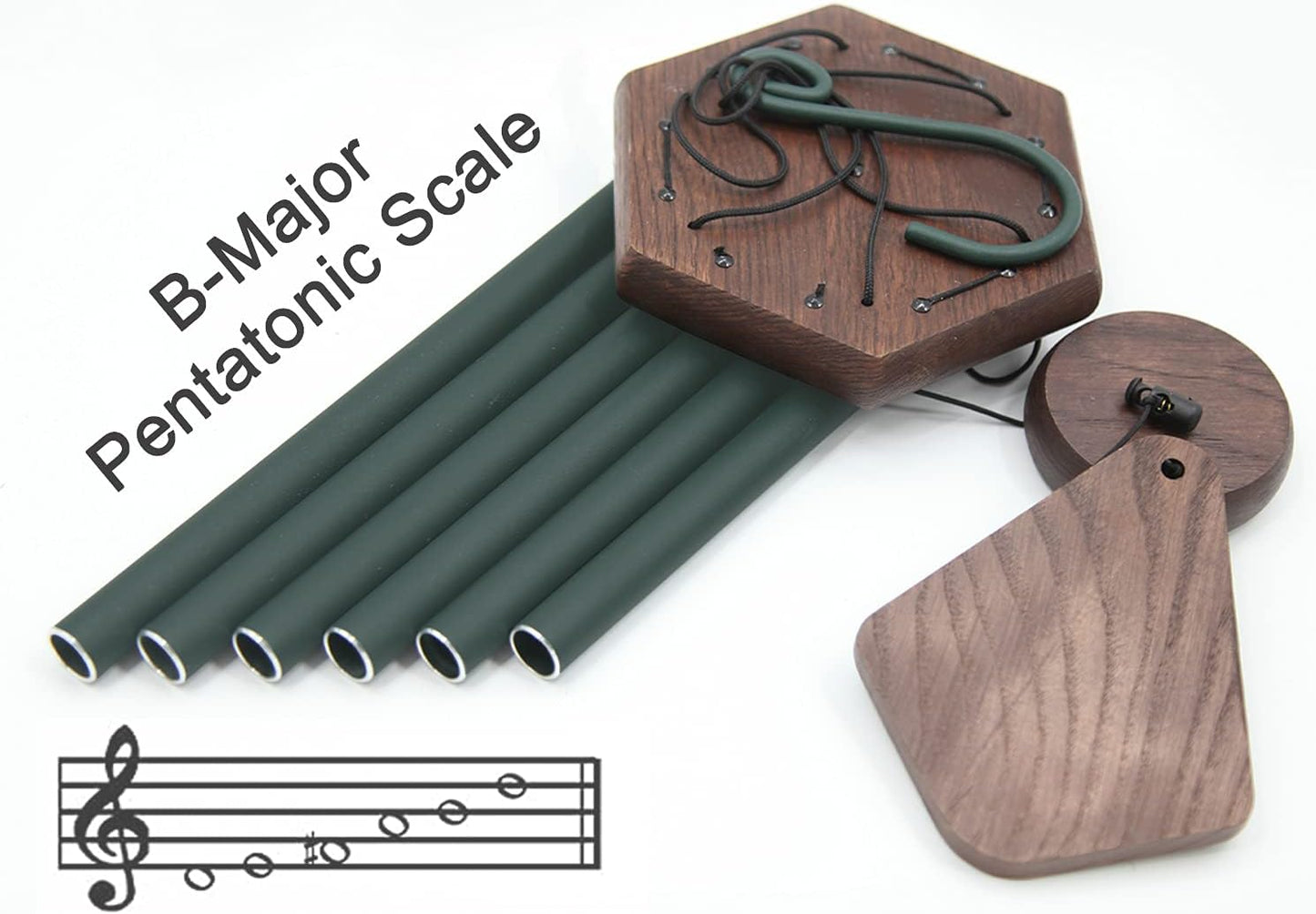 Small Green Wind Chimes for Outside, Tuned Soothing Melody, Sympathy Chimes for Mom/Housewarming