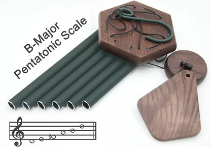 Small Green Wind Chimes for Outside, Tuned Soothing Melody, Sympathy Chimes for Mom/Housewarming