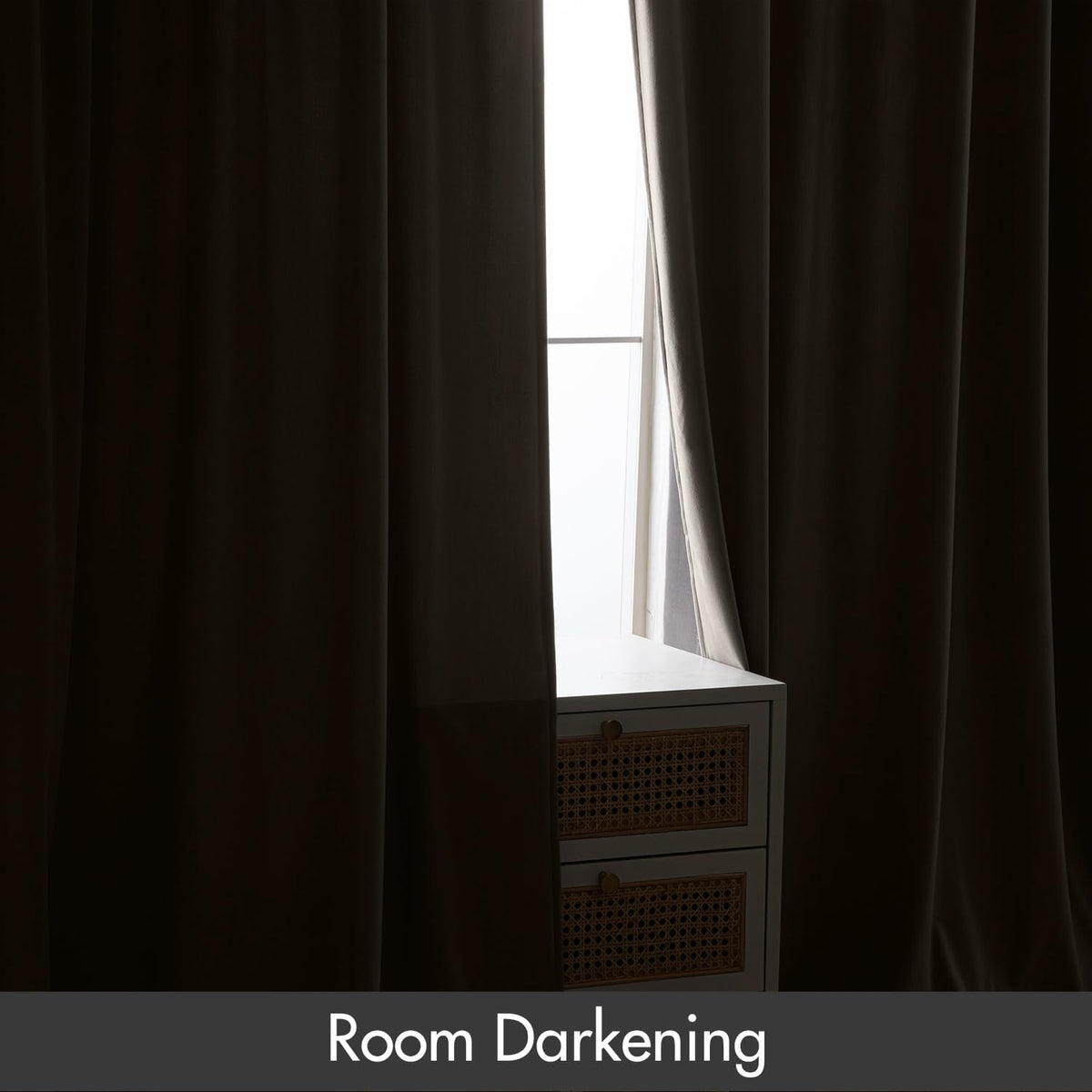 MIULEE Taupe Velvet Curtains Thermal Insulated Blackout Curtain Drapes for Bedroom Living Room