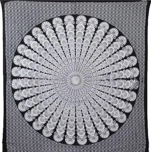 Bless International Handmade Indian hippie Bohemian Psychedelic Peacock Mandala Wall hanging