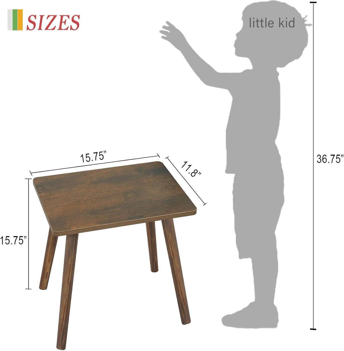 AWASEN Side Table, Small Wood End Table Living Room, Mini Bed Side Table Modern Accent Nightstand