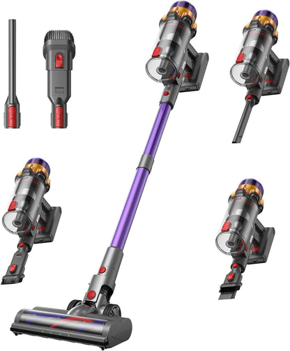 Xlife 550W Cordless Vacuum Cleaner 48KPa Powerful Suction, Long Runtime, Green Light Dust