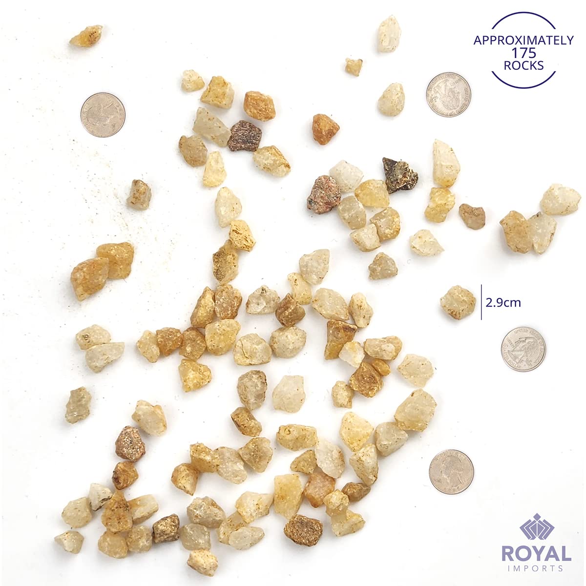 Royal Imports 5LBS River Pebbles Decorative Ornamental Rocks, Garden Landscaping Stones, Gravel
