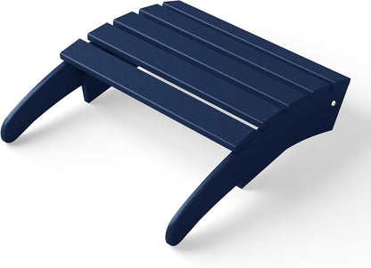 WestinTrends Outdoor Ottoman, Patio Adirondack Ottoman Foot Rest, All Weather Poly Lumber Folding