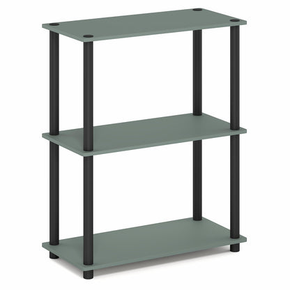 Furinno Turn-N-Tube Storage Shelves, 3-Tier Book Shelf, Corner Shelf, Toolless Open Shelves, for