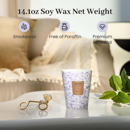 M&SENSE LavenderCitrus Scented Candles for Home, Lead-Free Wick Highly Scented Jar Candles, 14.1 Oz