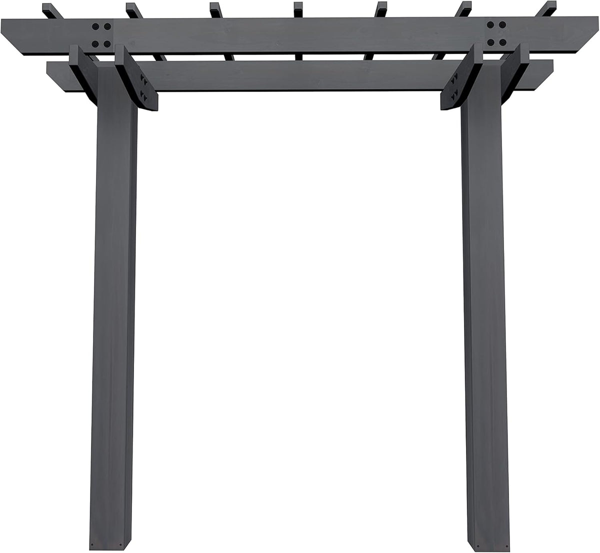 Vita Charcoal Gray Wildwood Cedar Arbor – 72" W x 90" H, Garden Arch for Climbing Plants, Wedding