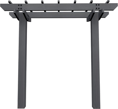 Vita Charcoal Gray Wildwood Cedar Arbor – 72" W x 90" H, Garden Arch for Climbing Plants, Wedding