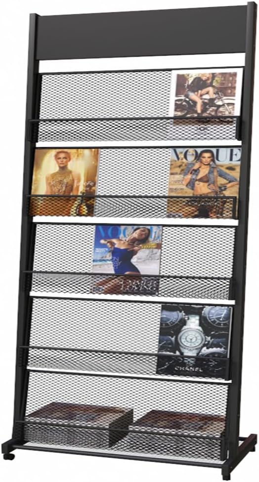 Floor Magazine Rack brochure Display Stand for Offices and Public Reception Area，Literature Rack