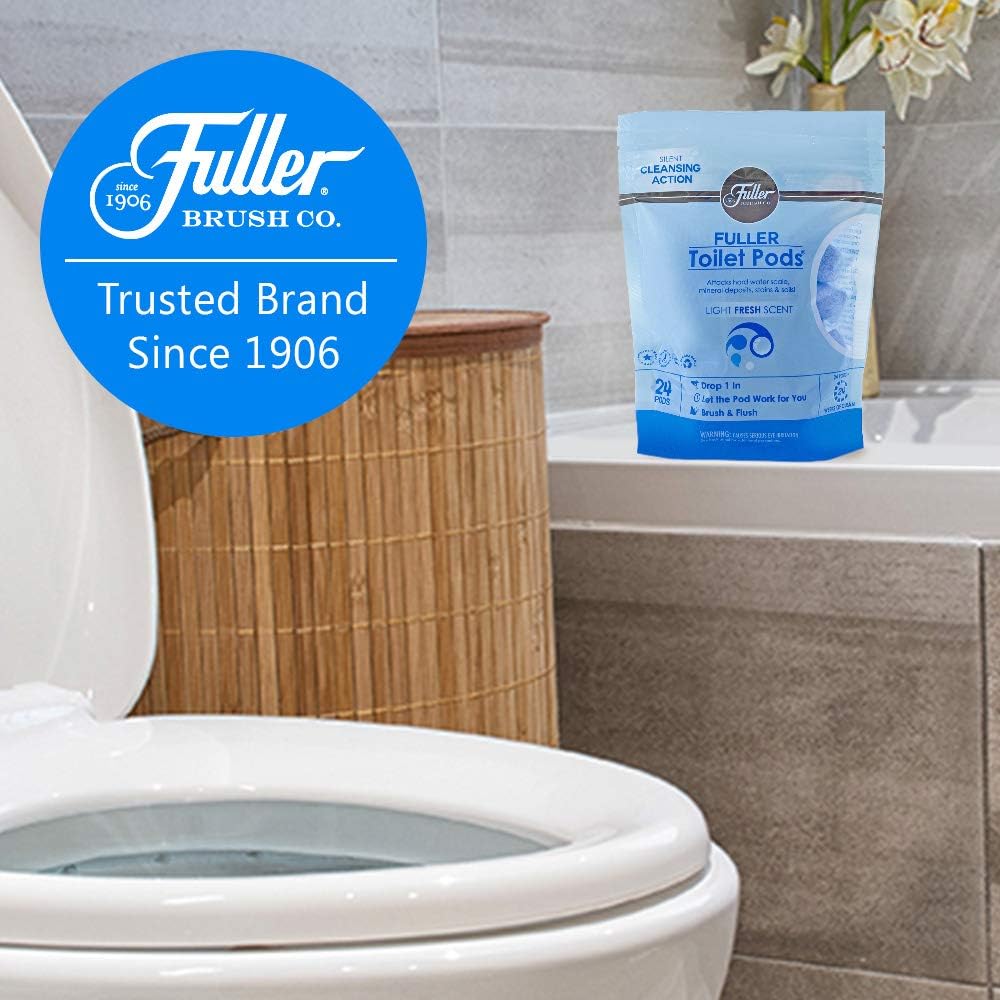 Fuller Brush Toilet Bowl Cleaner Pods - Water Soluble Tablet Cleansers, Cleans Descales & Refreshes