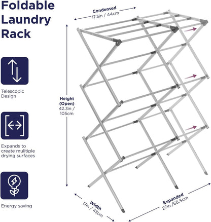 BLACK+DECKER Laundry Organization Expandable/Collapsible Clothes Drying Rack. Essential for