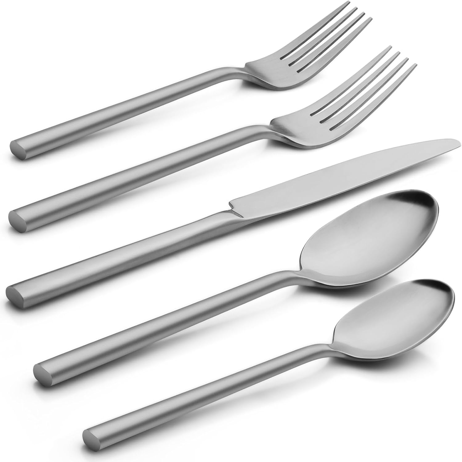 Alata Potter 20-Piece Forged Silverware Set, Service for 4 ??Premium Stainless Steel Flatware Set