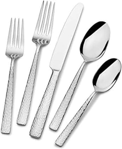 Mikasa, Oliver Gleam Flatware Service for 12, 65 Piece Set, 18/10 Stainless Steel, Silverware Set