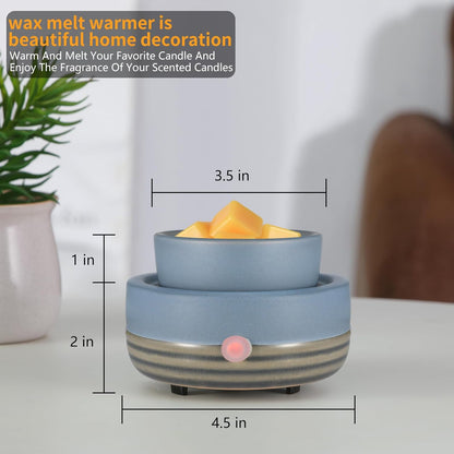 Ceramic Wax Melt Warmer,3-in-1 Electric Wax Warmer,Fragrance Wax Burner Candle Wax Warmer for