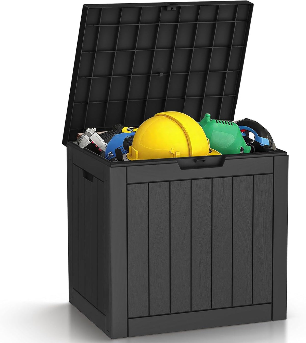 31 Gallon Outdoor Storage Box - Waterproof Resin Deck Box for Indoor & Outdoor Use, Lockable & UV