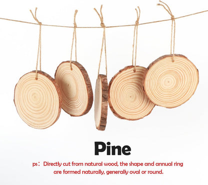 30 Pcs Wooden Discs for Crafts，3.1''-3.5'' Wood Circles for Crafts, Wood Slices for Painting DIY