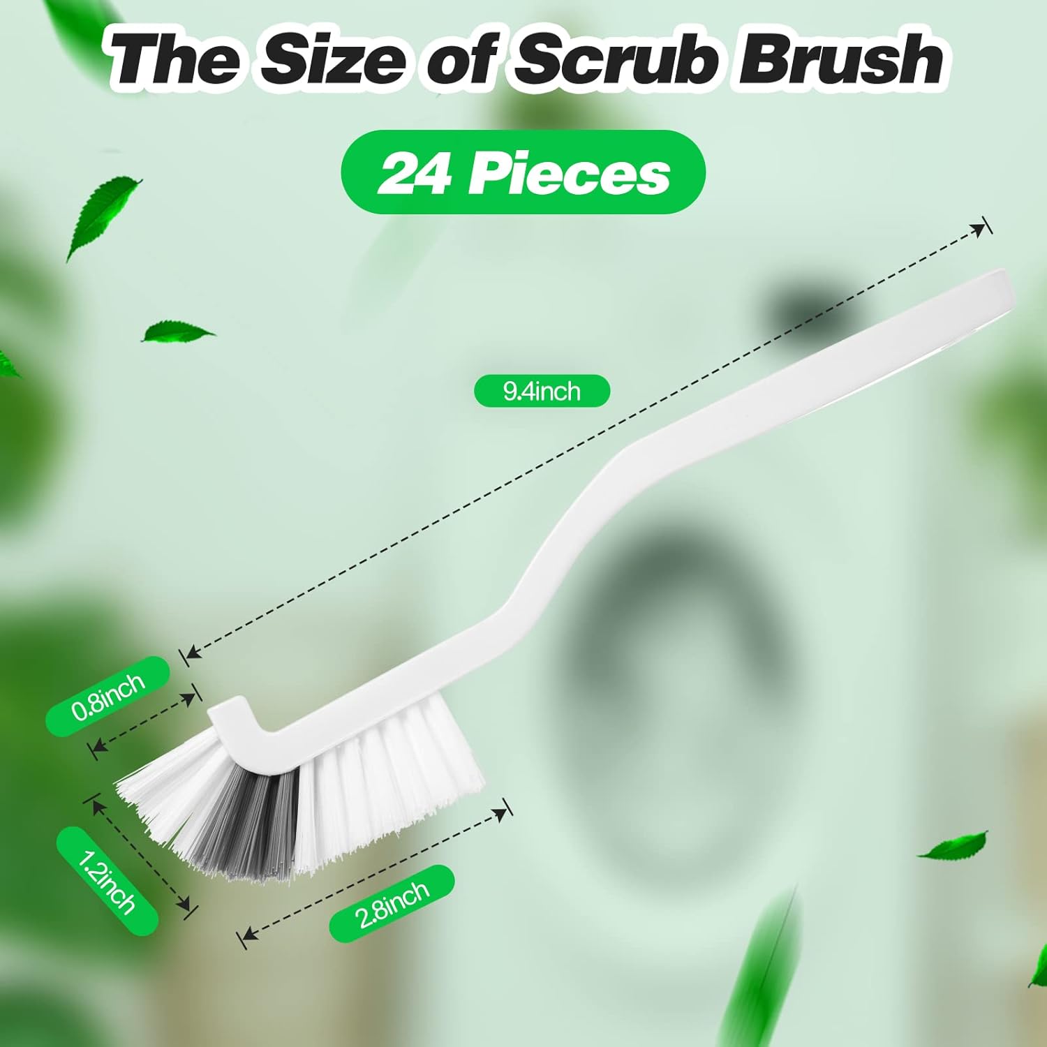 Yinkin 24 Pcs Kitchen Scrub Brush Bulk Sink Bathroom Edge Corner Cleaning Brush Right Angle Mini