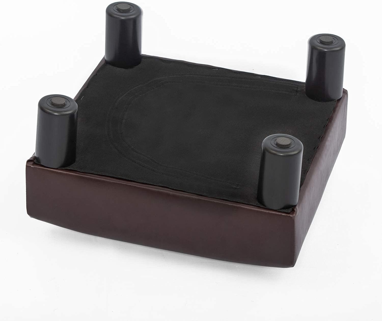 Joveco Small Foot Rest Stool Ottoman, 15" Leather Footrest Square Footstool with Non-Skid Plastic